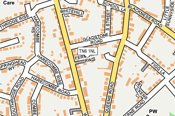 TN6 1NL map - OS OpenMap – Local (Ordnance Survey)