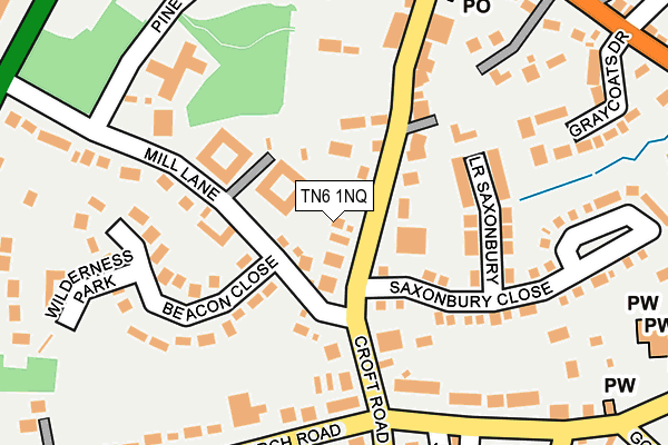 TN6 1NQ map - OS OpenMap – Local (Ordnance Survey)