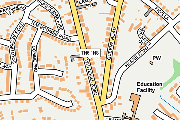 TN6 1NS map - OS OpenMap – Local (Ordnance Survey)