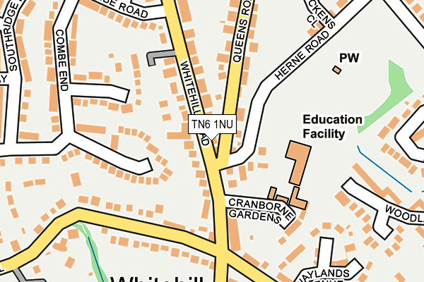 TN6 1NU map - OS OpenMap – Local (Ordnance Survey)