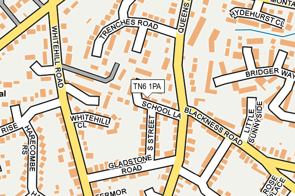 TN6 1PA map - OS OpenMap – Local (Ordnance Survey)