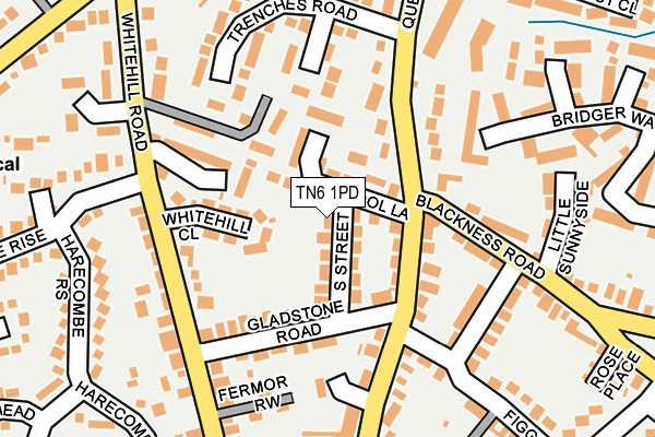 TN6 1PD map - OS OpenMap – Local (Ordnance Survey)