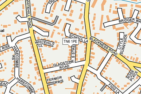 TN6 1PE map - OS OpenMap – Local (Ordnance Survey)