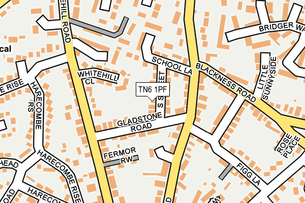 TN6 1PF map - OS OpenMap – Local (Ordnance Survey)