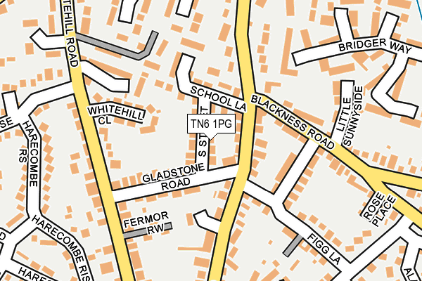 TN6 1PG map - OS OpenMap – Local (Ordnance Survey)
