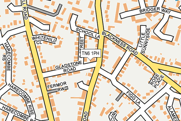 TN6 1PH map - OS OpenMap – Local (Ordnance Survey)