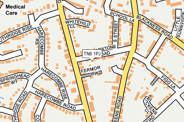 TN6 1PJ map - OS OpenMap – Local (Ordnance Survey)
