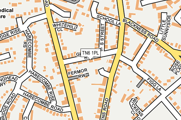 TN6 1PL map - OS OpenMap – Local (Ordnance Survey)