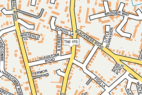 TN6 1PS map - OS OpenMap – Local (Ordnance Survey)