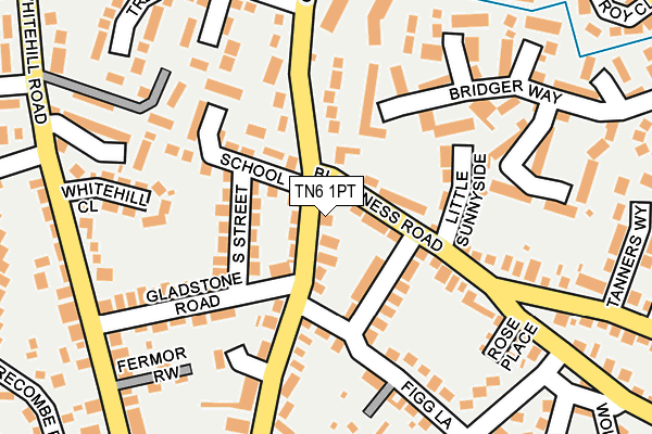 TN6 1PT map - OS OpenMap – Local (Ordnance Survey)