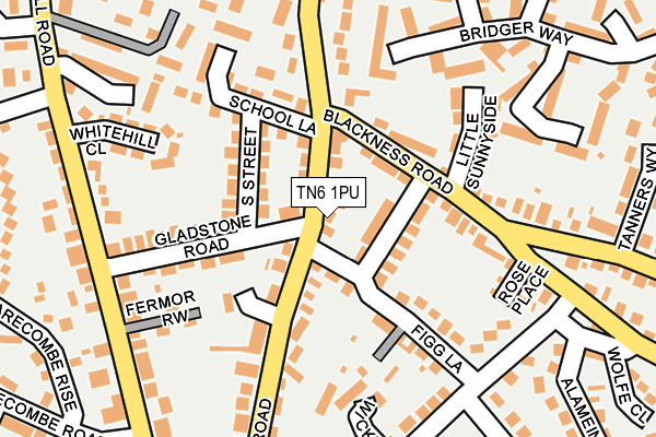 TN6 1PU map - OS OpenMap – Local (Ordnance Survey)