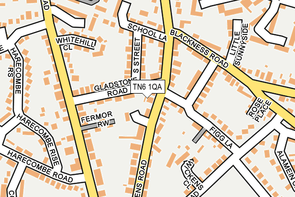 TN6 1QA map - OS OpenMap – Local (Ordnance Survey)