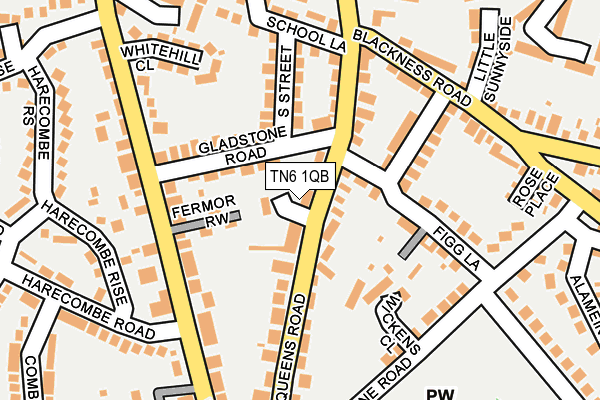 TN6 1QB map - OS OpenMap – Local (Ordnance Survey)