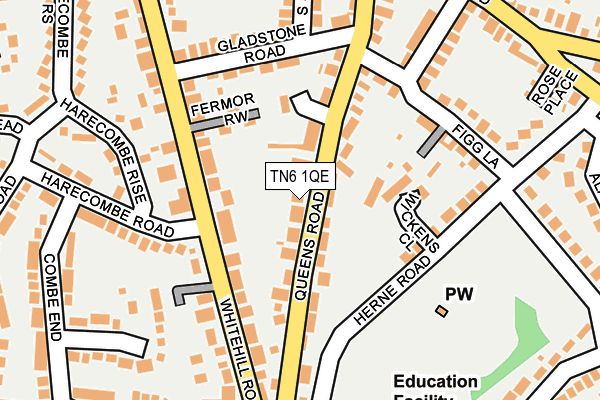 TN6 1QE map - OS OpenMap – Local (Ordnance Survey)