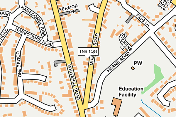 TN6 1QG map - OS OpenMap – Local (Ordnance Survey)