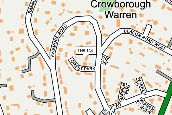 TN6 1QU map - OS OpenMap – Local (Ordnance Survey)