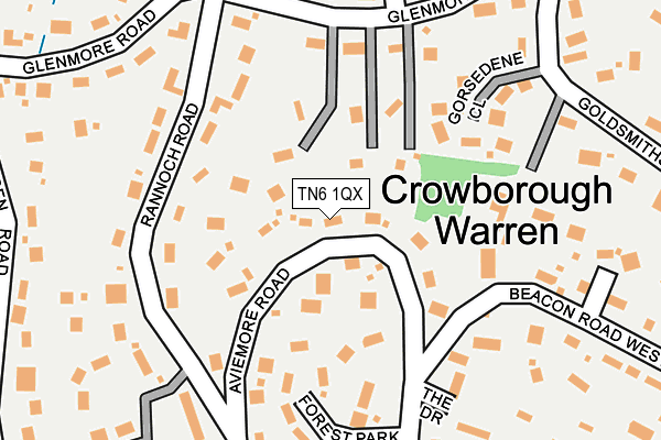 TN6 1QX map - OS OpenMap – Local (Ordnance Survey)