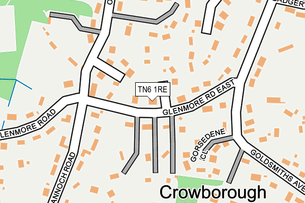 TN6 1RE map - OS OpenMap – Local (Ordnance Survey)