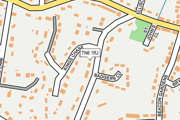 TN6 1RJ map - OS OpenMap – Local (Ordnance Survey)