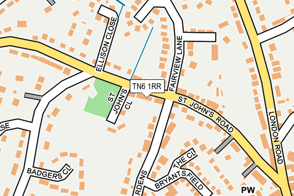 TN6 1RR map - OS OpenMap – Local (Ordnance Survey)