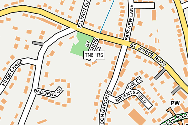 TN6 1RS map - OS OpenMap – Local (Ordnance Survey)