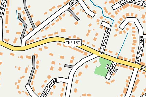 TN6 1RT map - OS OpenMap – Local (Ordnance Survey)