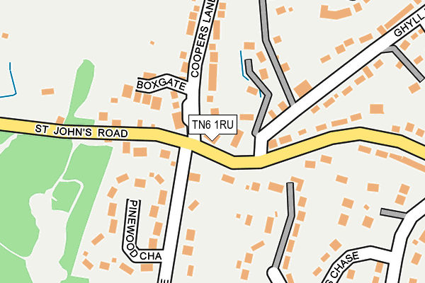 TN6 1RU map - OS OpenMap – Local (Ordnance Survey)