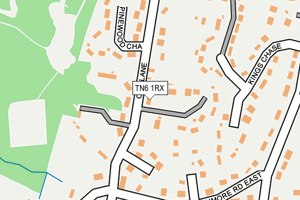 TN6 1RX map - OS OpenMap – Local (Ordnance Survey)