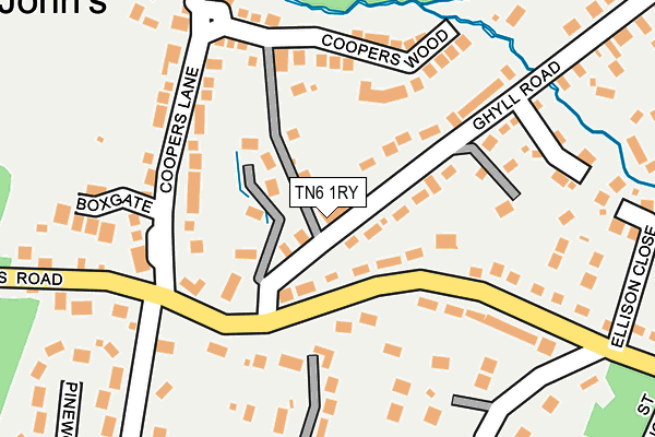 TN6 1RY map - OS OpenMap – Local (Ordnance Survey)