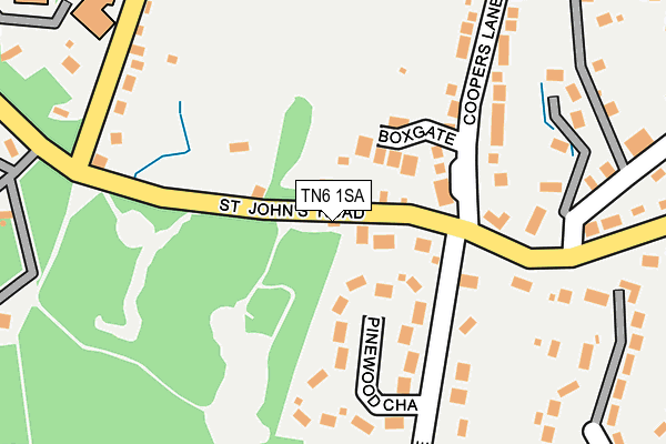 TN6 1SA map - OS OpenMap – Local (Ordnance Survey)