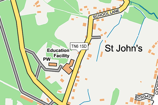 TN6 1SD map - OS OpenMap – Local (Ordnance Survey)