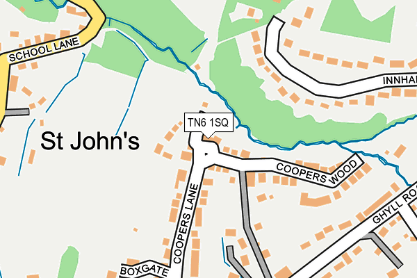 TN6 1SQ map - OS OpenMap – Local (Ordnance Survey)