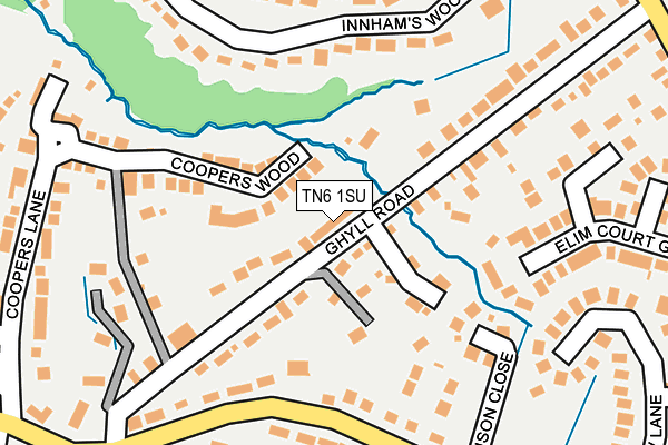 TN6 1SU map - OS OpenMap – Local (Ordnance Survey)