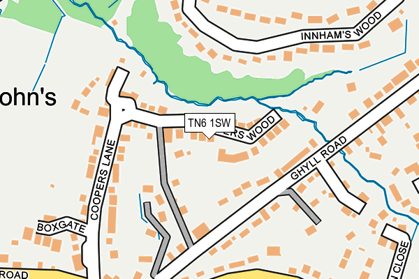 TN6 1SW map - OS OpenMap – Local (Ordnance Survey)
