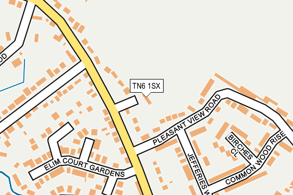 TN6 1SX map - OS OpenMap – Local (Ordnance Survey)