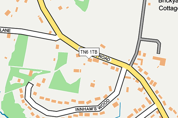 TN6 1TB map - OS OpenMap – Local (Ordnance Survey)