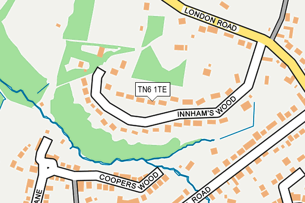 TN6 1TE map - OS OpenMap – Local (Ordnance Survey)