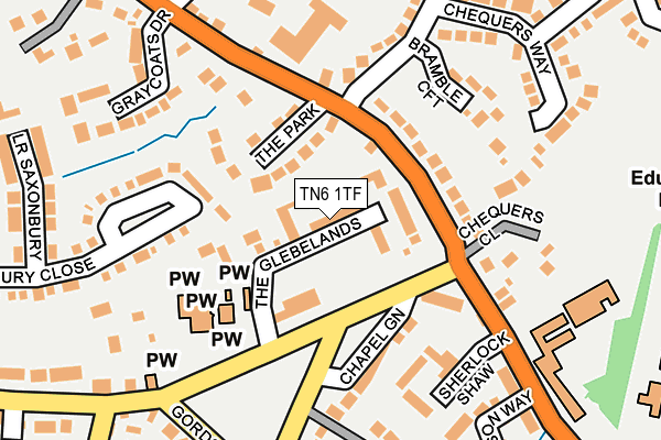 TN6 1TF map - OS OpenMap – Local (Ordnance Survey)