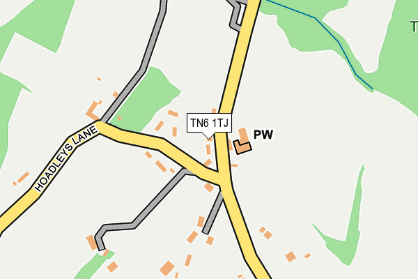 TN6 1TJ map - OS OpenMap – Local (Ordnance Survey)