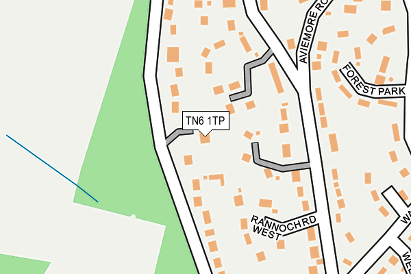 TN6 1TP map - OS OpenMap – Local (Ordnance Survey)