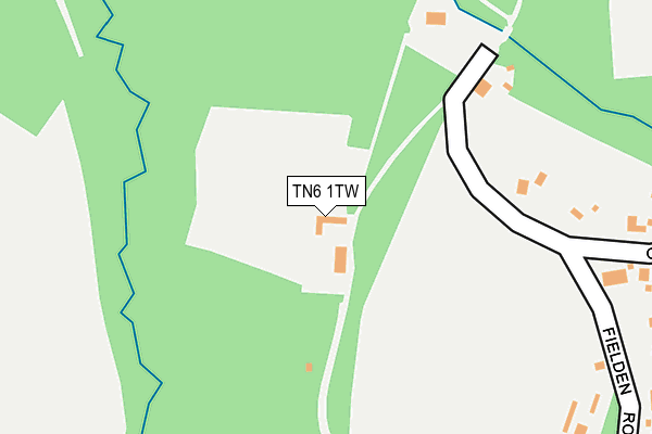 TN6 1TW map - OS OpenMap – Local (Ordnance Survey)