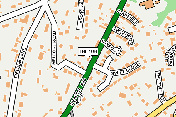 TN6 1UH map - OS OpenMap – Local (Ordnance Survey)