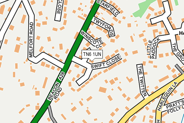 TN6 1UN map - OS OpenMap – Local (Ordnance Survey)