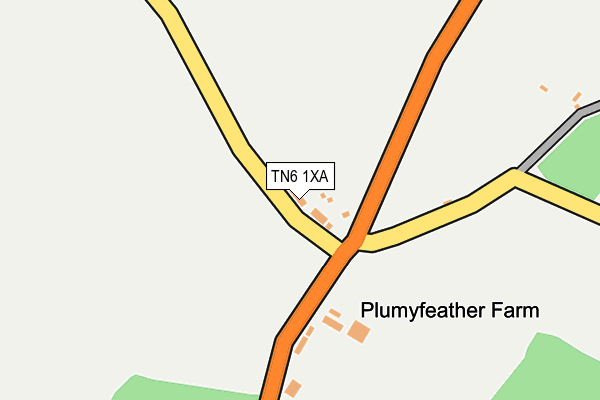 TN6 1XA map - OS OpenMap – Local (Ordnance Survey)