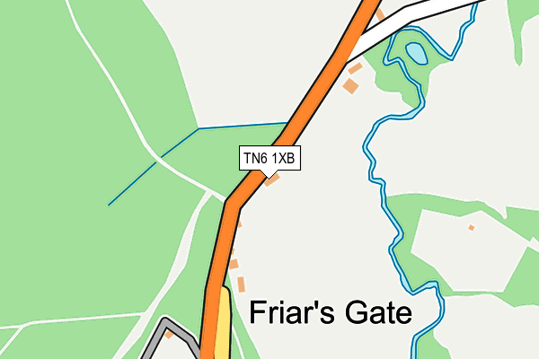 TN6 1XB map - OS OpenMap – Local (Ordnance Survey)