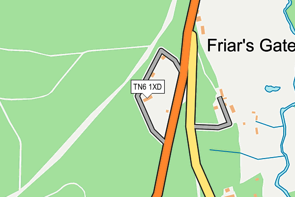 TN6 1XD map - OS OpenMap – Local (Ordnance Survey)