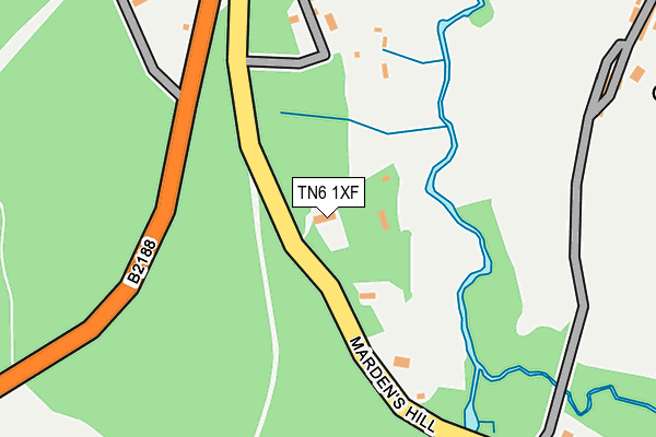TN6 1XF map - OS OpenMap – Local (Ordnance Survey)