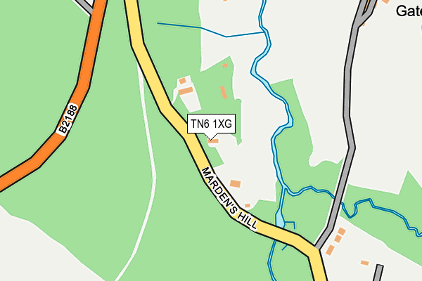 TN6 1XG map - OS OpenMap – Local (Ordnance Survey)