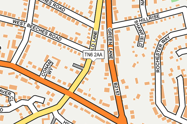 TN6 2AA map - OS OpenMap – Local (Ordnance Survey)
