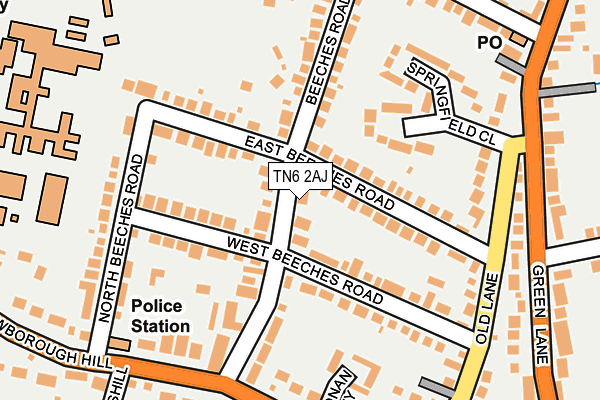 TN6 2AJ map - OS OpenMap – Local (Ordnance Survey)
